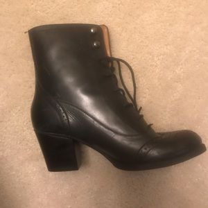 Nine West Black Leather Booties